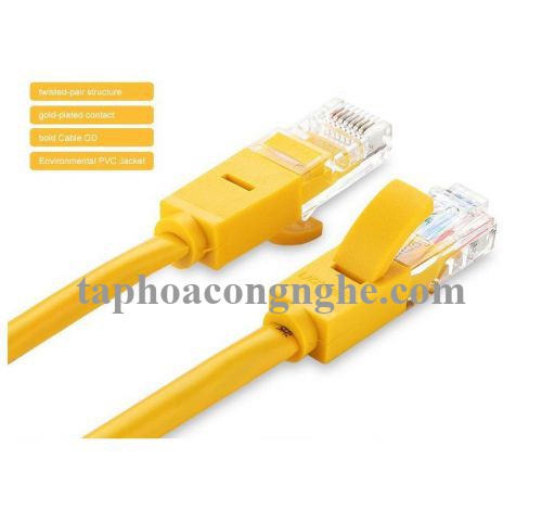 Ugreen 60815 15M màu Vàng Cáp mạng LAN CAT5E UTP NW103 30060815